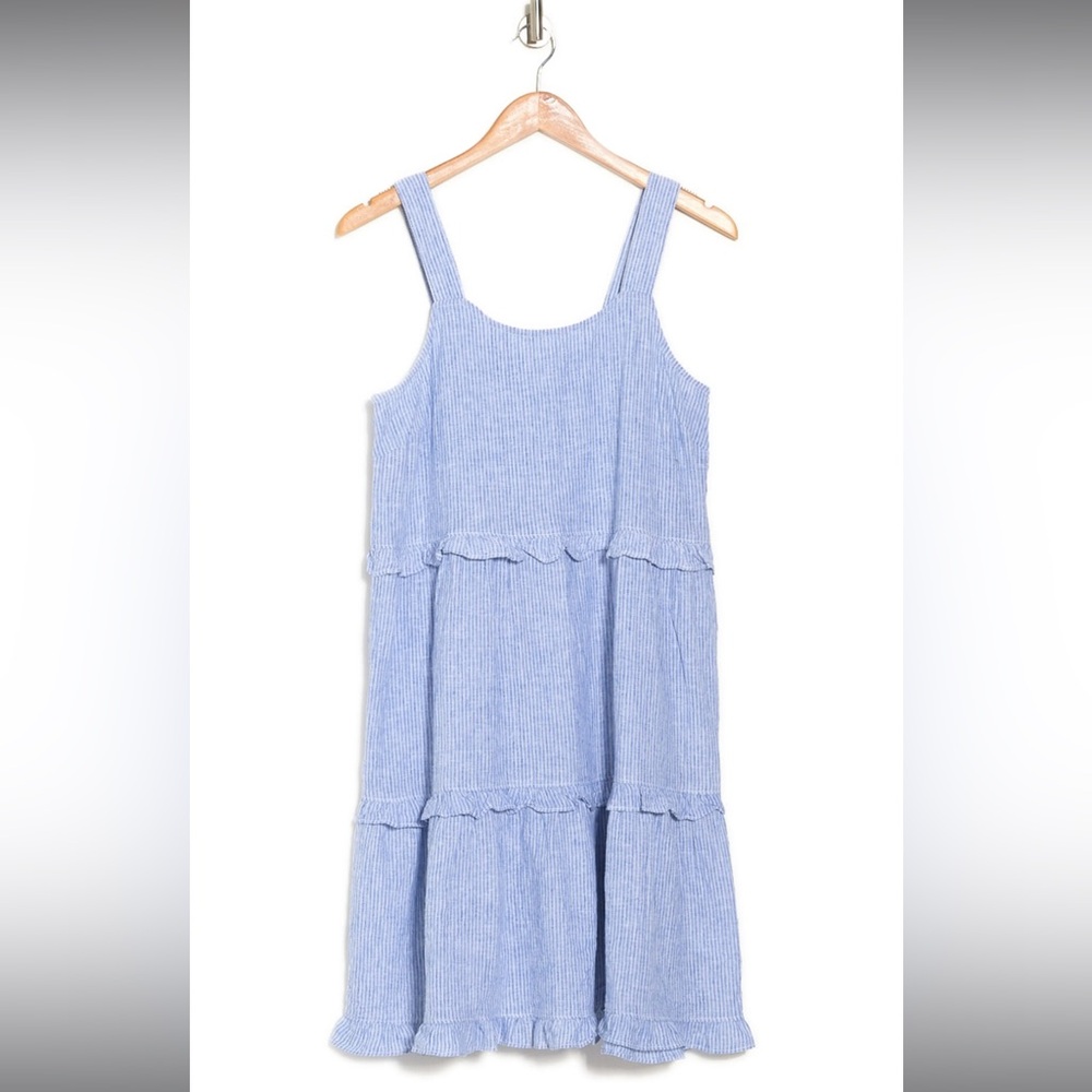 Beachlunchlounge Lilian Stripe Linen & Cotton Sundress